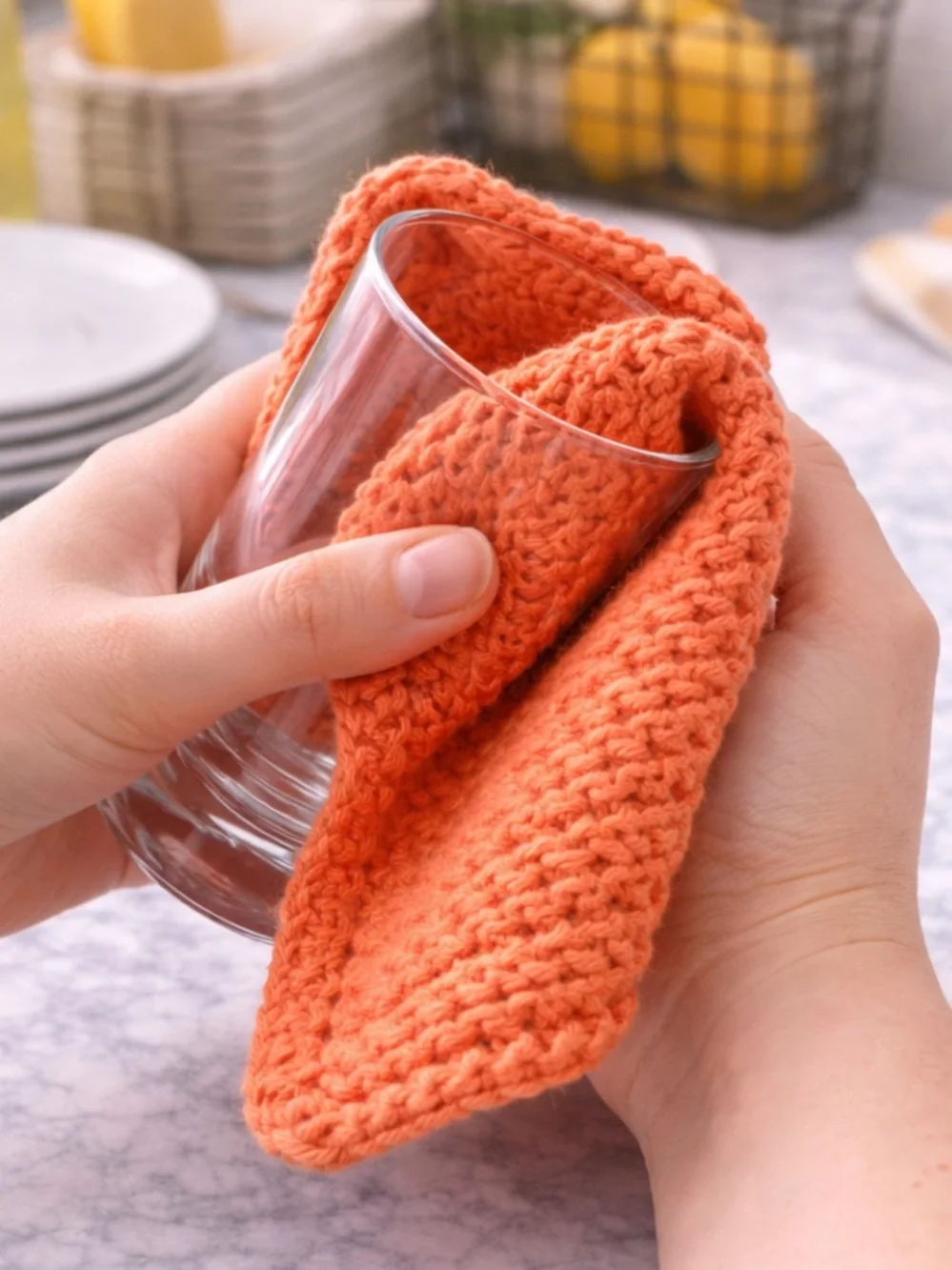 Bundle of 3 “Coral” Knit Dishcloths - Sweet Shirley’s